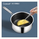 Cookcell - Korean Honeycomb Stainless Steel Non-stick Milk Pot (16cm Double Sided)