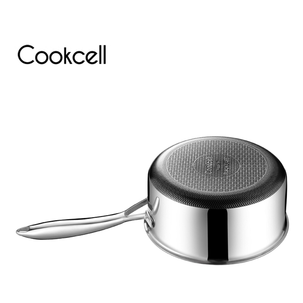 Cookcell - Korean Honeycomb Stainless Steel Non-stick Milk Pot (18cm Double Sided)