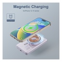 •	Mezone Magnetic Wireless Quick Charging Power Bank, 5000mAh - Purple