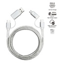 inno3C i-4MA-12 Transparent 4 in 1 Micro/Type-C to USB/Type-C Cable 1.2M