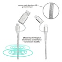 inno3C i-4MA-12 Transparent 4 in 1 Micro/Type-C to USB/Type-C Cable 1.2M