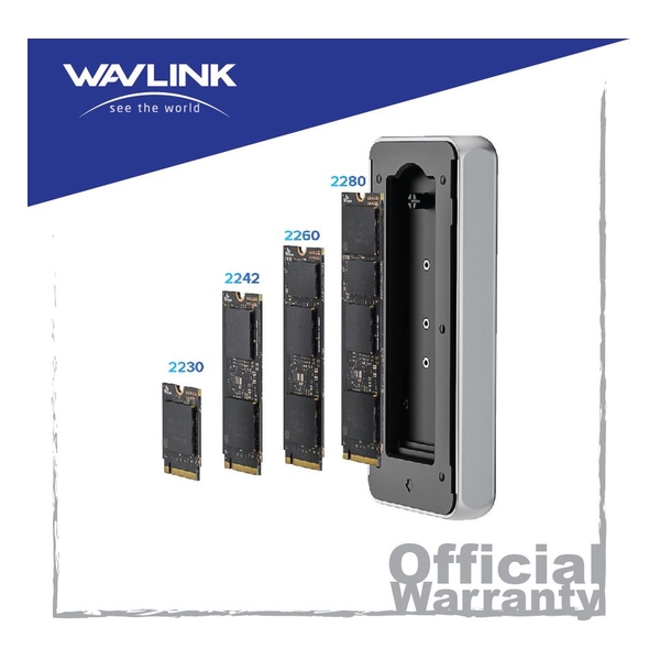 Wavlink 40Gbps USB4 Type-C Tool-Free Enclosure for M.2 PCIe NVMe SSD WL-ST401C