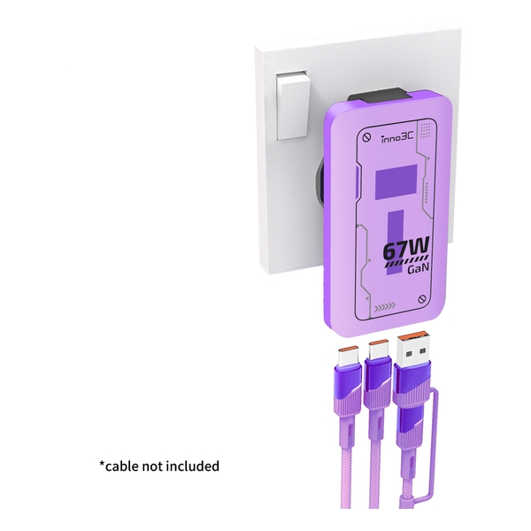 inno3C i-67DT Ultra Slim 67W 3-Ports GaN Travel Fast Charger