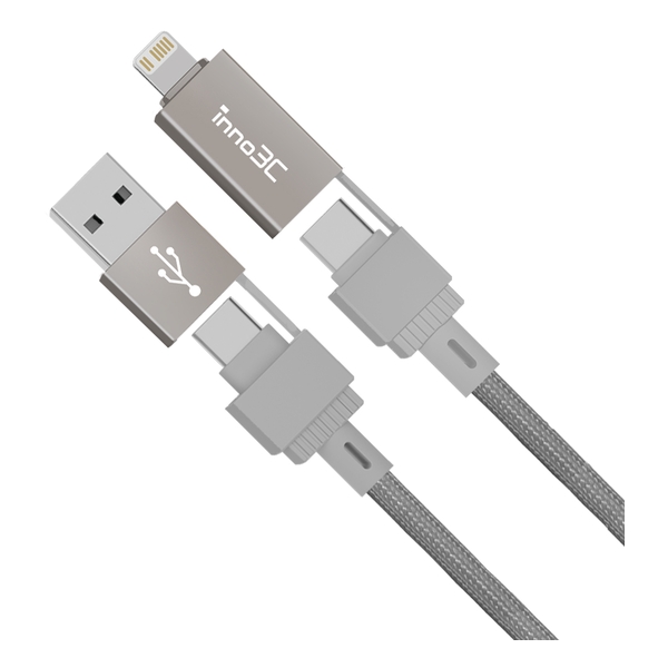 inno3C 240W 4 in 1 Magnetic Organized Cable 120cm (Grey)