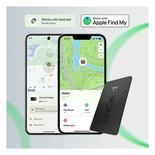 InCard Finder全球定位追蹤卡 (x 2 張) for Google Find My Device & Apple Find My