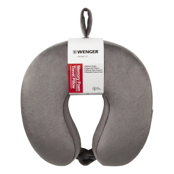 Wenger - Travel Acc Refresh, Memory Foam Travel Neck Pillow, Grey