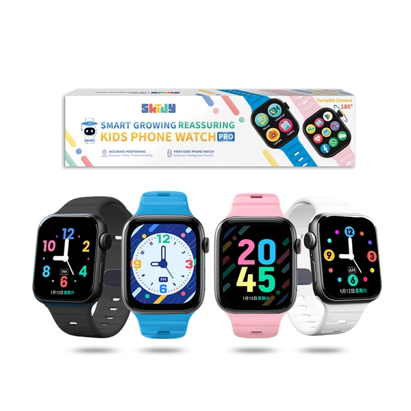 英國SKIDY SmartEdu智伴高清流暢五重定位遠控180°旋攝雙向視頻海外適配兒童智能手錶PRO