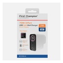 First Champion USB GaN Charger, DISP - 70W (2C 1A, Fixed UK) -  UWCT370PD2C-UK