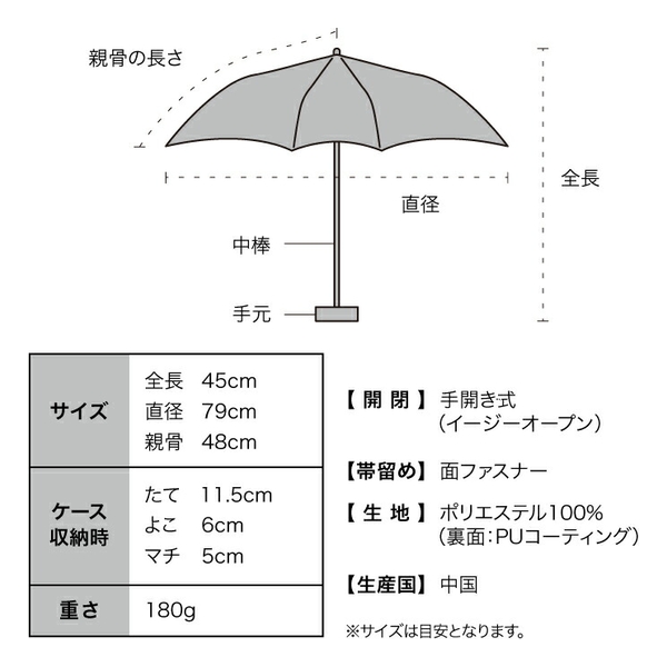 WPC mini UMBRELLA 801-18355-102  48CM WPP096-18355