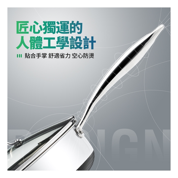 WBKN - Phantom Generation Blue Diamond Pot-3D Cyclone Pattern Stainless Steel Short Stock Pot 28cm