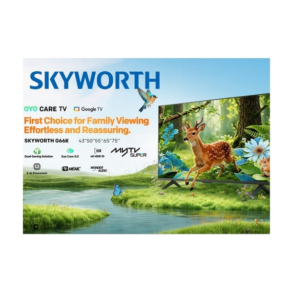 Skyworth - 50G66K 50-inch G66K Series 4K UHD Android 14 Smart TV