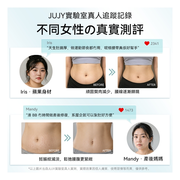 日本JUJY 無線穿戴式EMS變頻電流長短雙帶多部位燃脂塑形腰帶