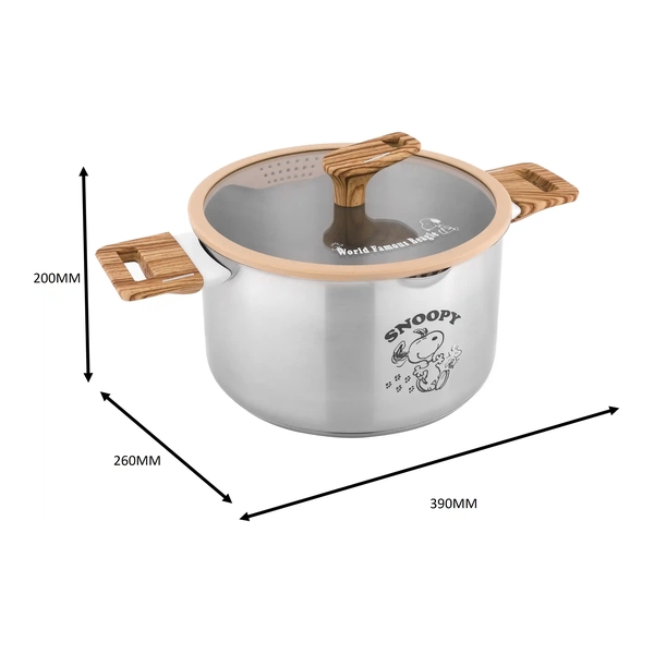 PEANUTS正版授權24cm不鏽鋼雙柄湯鍋