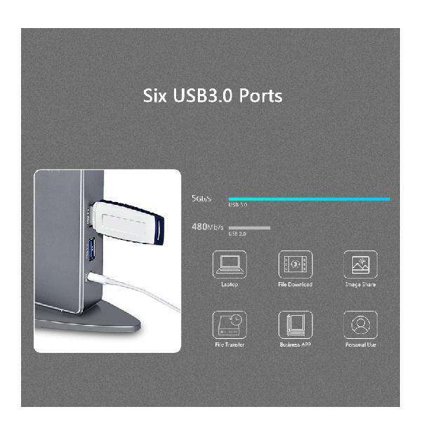 WAVLINK - DisplayLink USB3.0 Universal 
TypeC Docking Station 