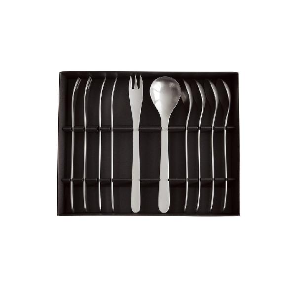 Sori Yanagi - Teaspoon and Cocktail Fork Set (5 pieces each)