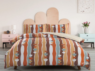 CASA-V - Cotton print bed linen set (VC060)