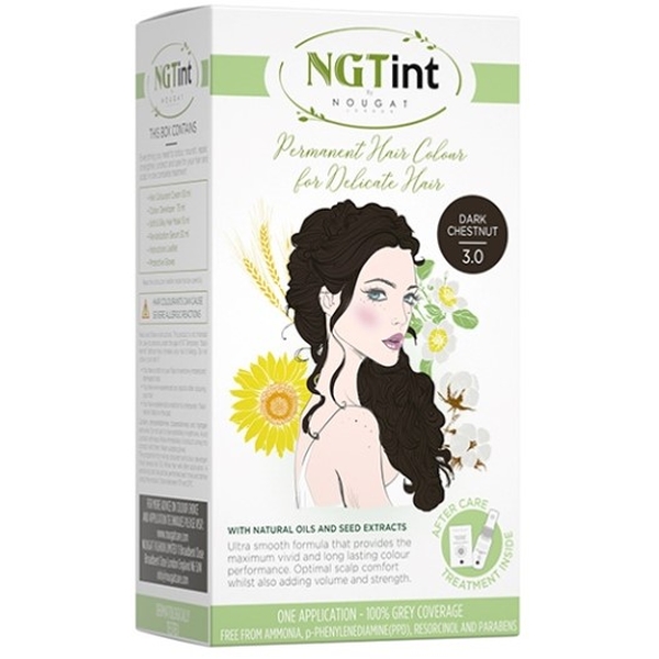 NGTint - Botanical Hair Dye (170ml) Elegant Dark Chestnut Brown 3.0