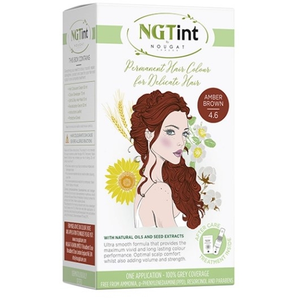 NGTint - Botanical Hair Dye (170ml) Amber Brown 4.6