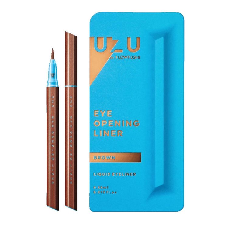 Flow Fushi - UZU Eye Opening Liquid Eyeliner Brown (Blue) 0.55ml (Parallel Import)