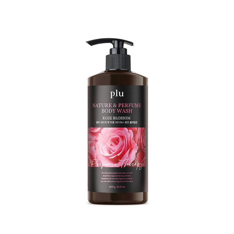 Plu - Nature & Perfume Body Wash - Rose Blossom 1000g (Parallel Import)