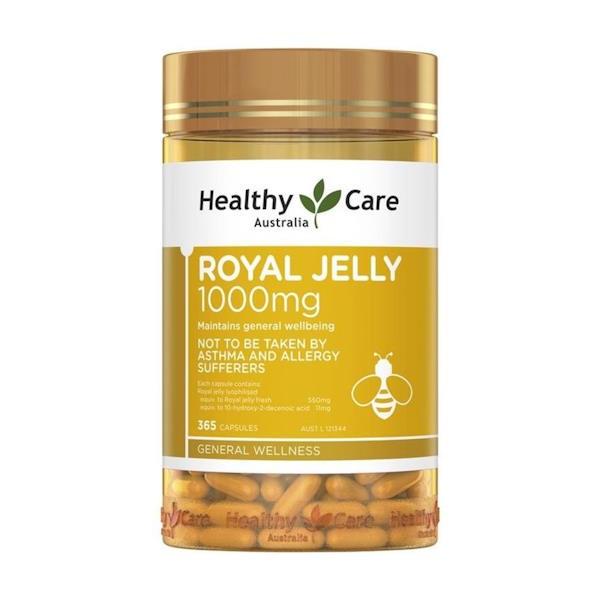 Healthy Care - Royal Jelly 1000mg 365Capsules (Parallel Import)