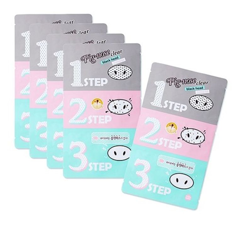 Holika Holika - Pig-Nose Clear Blackhead 3 Step Kit (5pcs) (Parallel Import)