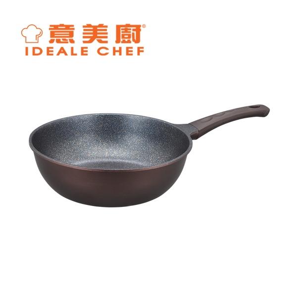 IDEALE CHEF KOREA PLUS DIE-CAST CURLING NON-STICK 28X8.0CM DEEP FRYPAN (BROWN)