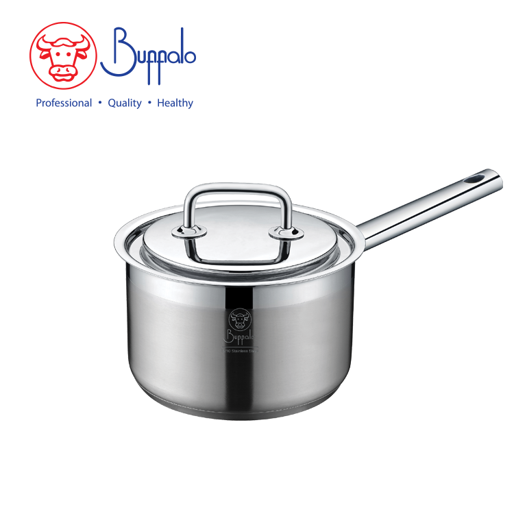 BUFFALO EXCITE 18X10CM/2.2L S/ST CAPSULATED BOTTOM SAUCEPAN WITH S/ST LID