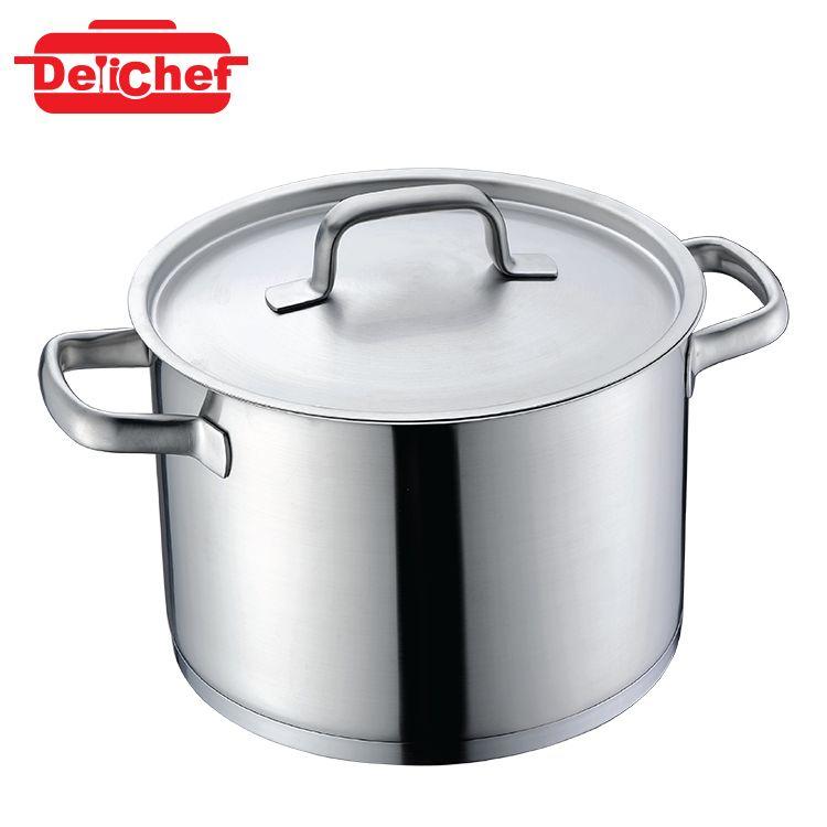 DELICHEF SMART S/ST HIGH STOCKPOT WITH GLASS LID (24X17CM/6.8L)