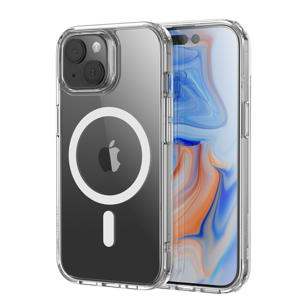 ESR Classic Hybrid Case with HaloLock for iPhone 15 Plus - Clear