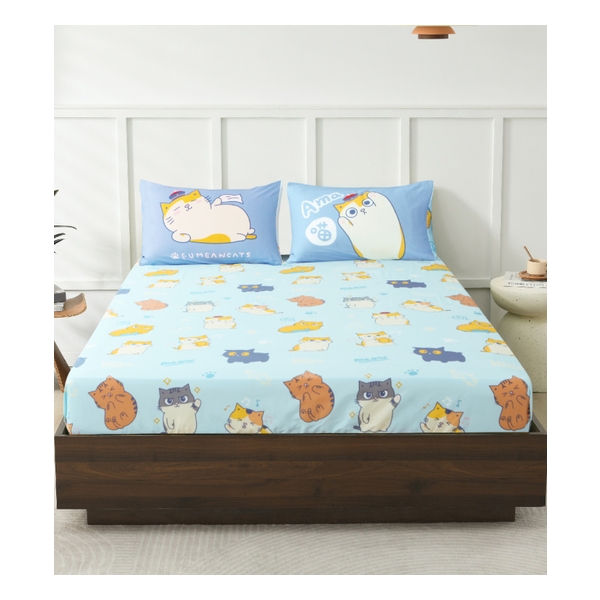 Casablanca Fumeancats Cartoon Cotton Series Fitted Sheet w/Pillowcase (MC005)