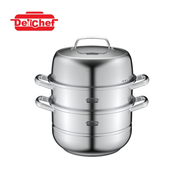 DELICHEF EASE II S/ST CAPUSALTED 3-LAYER STEAMER POT WITH COMBI LID (26X16CM/7.0L)