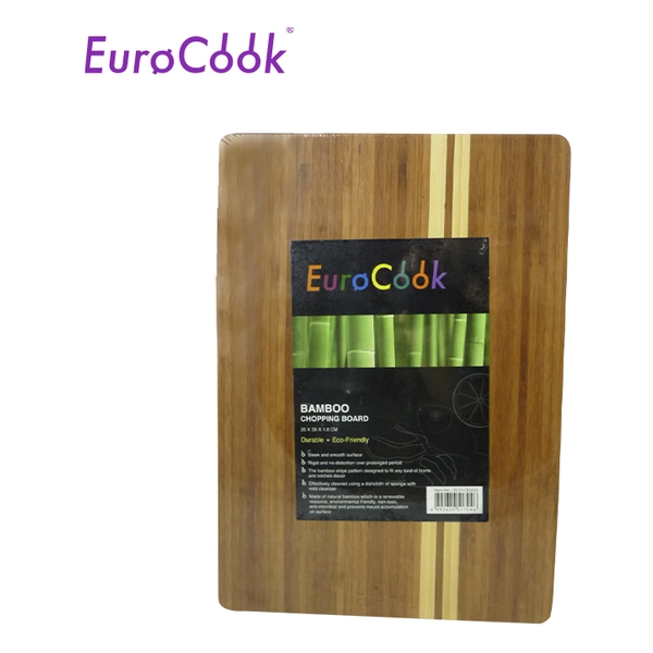 EURO COOK RECT. COLOR BAMBOO CUTTING BOARD (35X25X1.8CM)