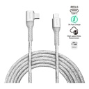 inno3C Type-C to Type-C 60W L型透明快速充電線2M i-60C-20