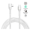 inno3C Type-C to Type-C 60W L型透明快速充電線1.2M  i-60CB-12