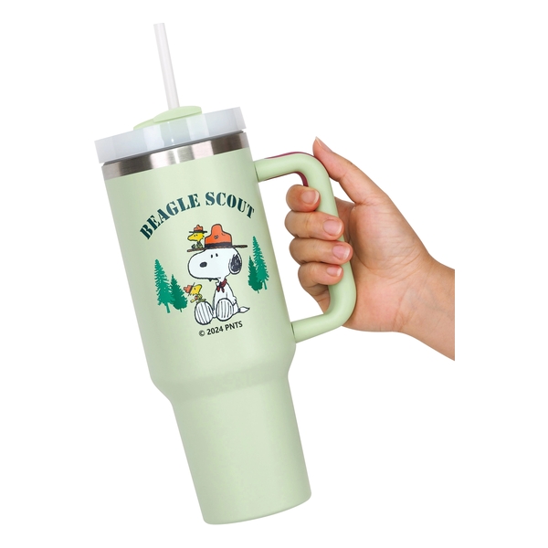 PEANUTS Authorized 1200ml Stainless Steel insulated Mug with Straw