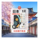 TOPSI {5G} 日本 5/7/8/10/15天 放題不限速 數據卡 