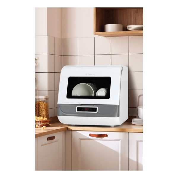 Turbo Italy - TDW-05T Fully Automatic Countertop Dishwasher with Water Tank (No Installation Required)
