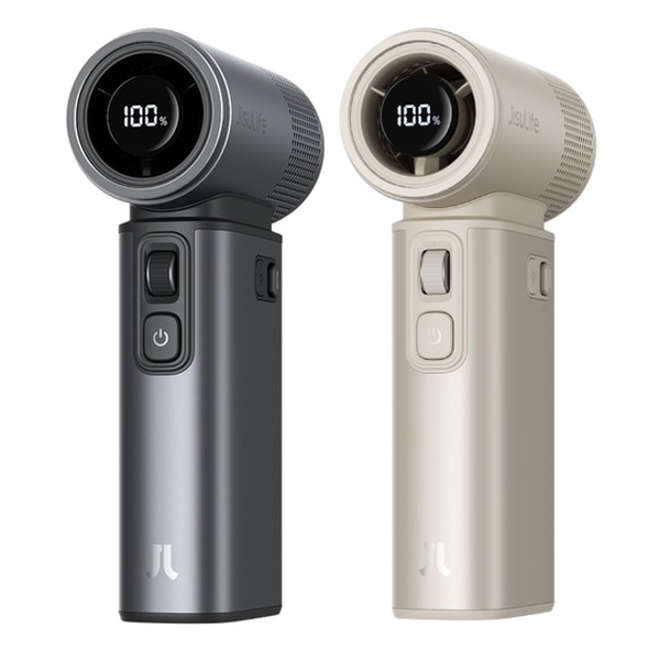 JisuLife - 【Premium】High Speed Handheld Fan Ultra2 (Dark Gray + Light Brown)