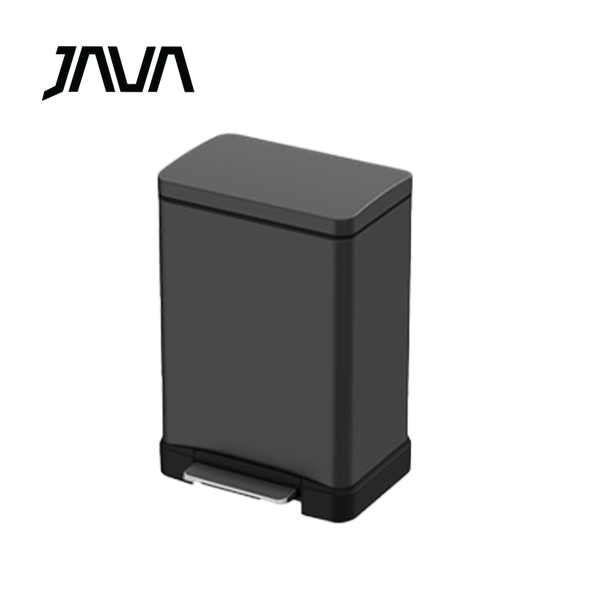 JAVA - Stainless Steel Pedal Trash Can 12L - Metallic Grey