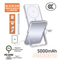 inno3C Qi2 鏡面超薄磁吸無線充 6 合 1 移動電源 5000mAh 3C 認證 M0U (Mirror)