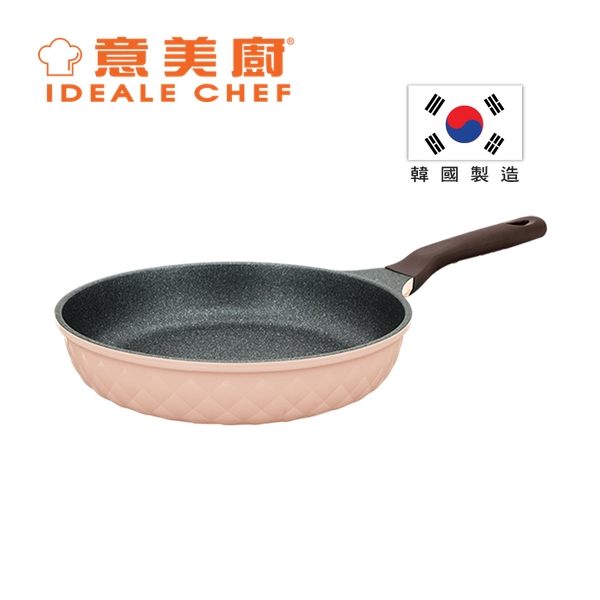 IDEALE CHEF - Korea CRYSTAL II Die-Cast Aluminium Titanium Coated Non-Stick Frypan 28cm - Pink (IC17628F)