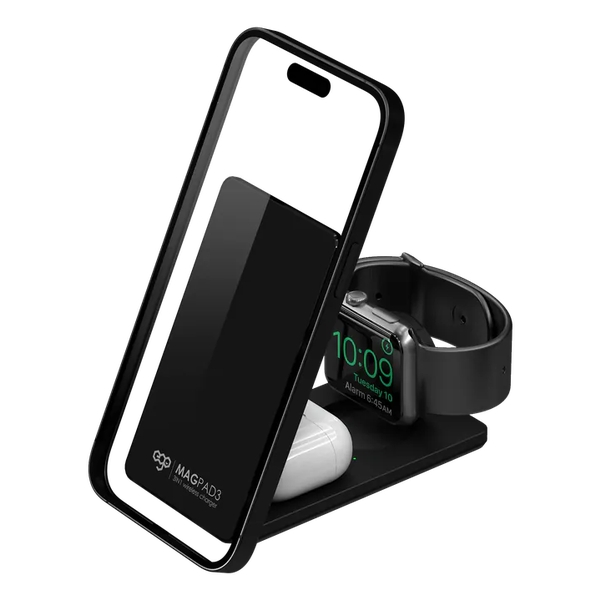 EGO MAGPAD3 QI2 3IN1 MAGSAFE CHARGER (MPP3-BLACK)