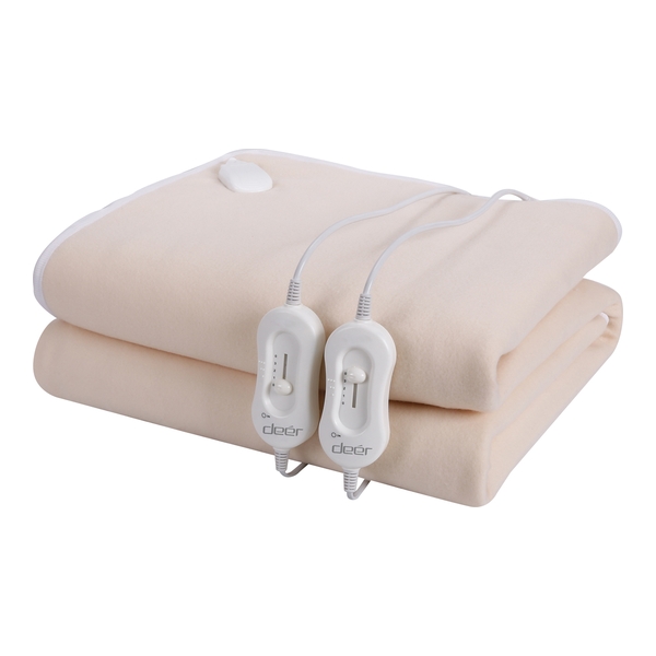 Deer - Comfort Fleece (Timer) Electric Under-Blanket (Double/ Hand or Machine Washable)