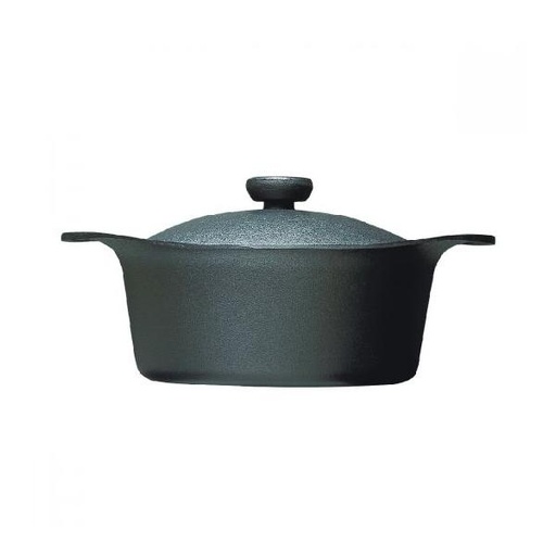 [139F0010] Sori Yanagi - 22cm Iron Pan Deep With Lid