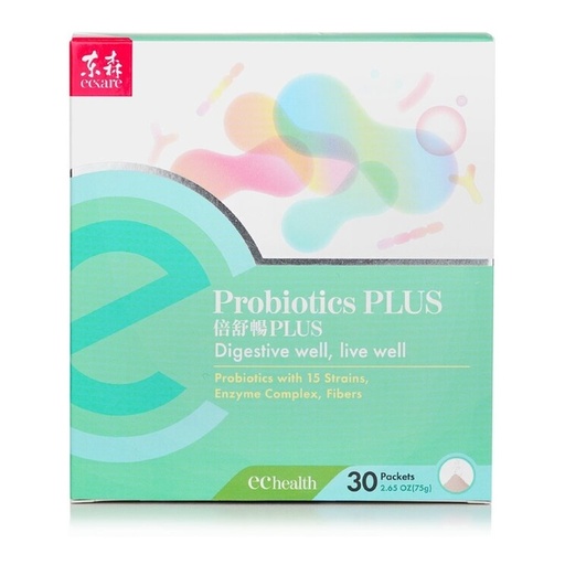 [157F0196] ECKARE Probiotics PLUS - Digestive Well - Probiotics with 15 Strains, Enzyme Complex, Fibers