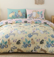 CASA-V - Puggy & Bunny in Wonderland Cartoon Cotton Printed Series Bedding Set (VC055GBS36)