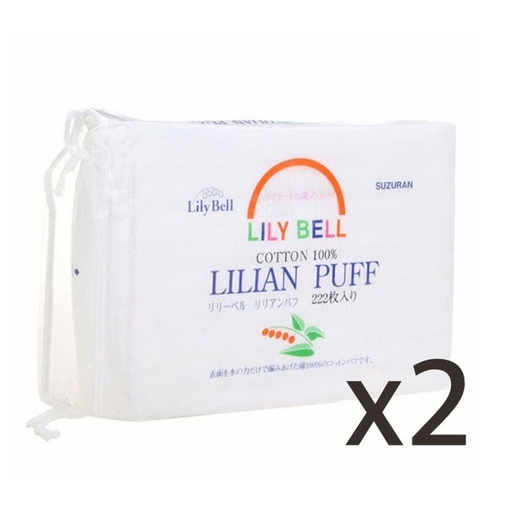 [125F0500] Lily Bell - Attirer Puff 222pcs x 2(5cmx6cm) (Parallel Import)