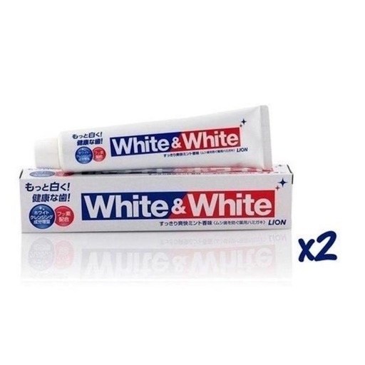 [125F0502] LION - CLINICA White & White Toothpaste (Mint) 150g x2 (Parallel Import)