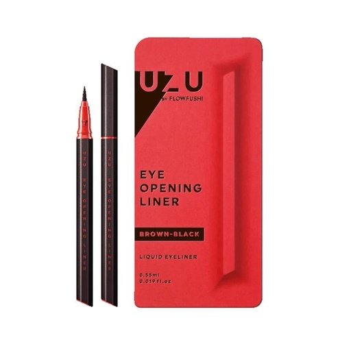 [125F0282] Flow Fushi - UZU Eye Opening Liquid Eyeliner Brown-Black (Red) 0.55ml (Parallel Import)